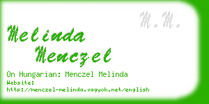 melinda menczel business card